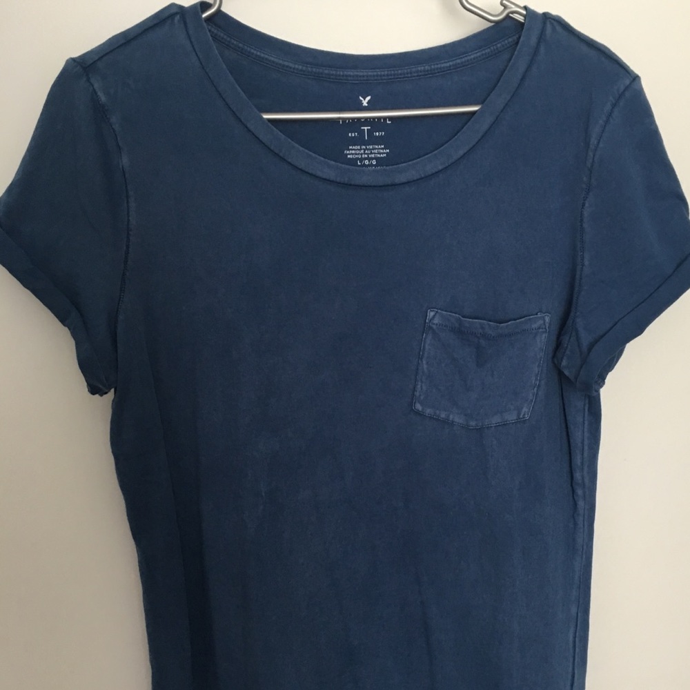 Blue Pocket Tee